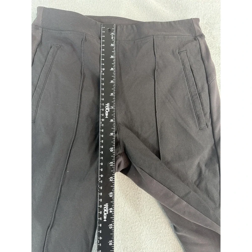 Athleta Ankle Pants Womens 6 Black Stretch Elastic Waist Travel Athletic Pockets